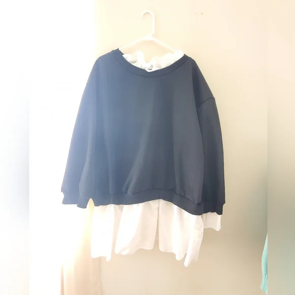 SHEIN Mock Layer Sweatshirt 3X - Picture 6 of 8